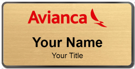Custom name badges for Avianca
