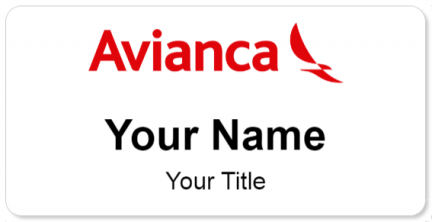 Custom name badges for Avianca