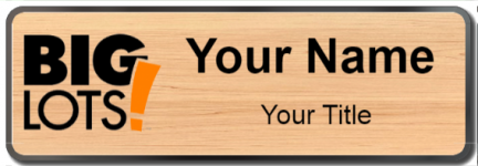 Custom name badges for Big Lots