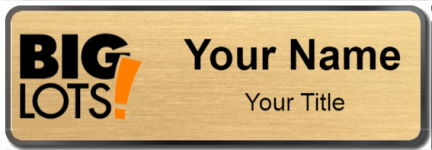 Custom name badges for Big Lots