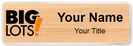 Custom name badges for Big Lots