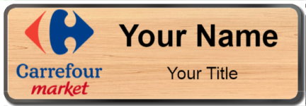 Custom name badges for Carrefour Market