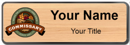 Custom name badges for Defense Commissary Agency