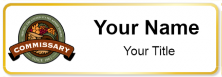 Custom name badges for Defense Commissary Agency