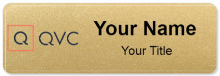 Custom name badges for QVC