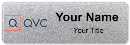 Custom name badges for QVC