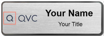 Custom name badges for QVC