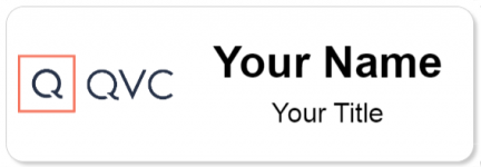 Custom name badges for QVC