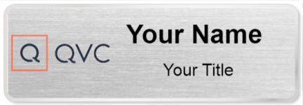 Custom name badges for QVC