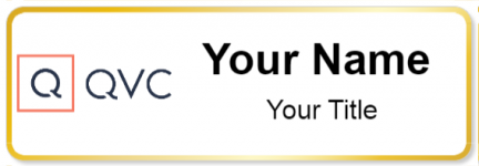 Custom name badges for QVC