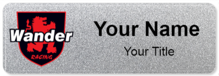Custom name badges for Wander Racing Lubricants
