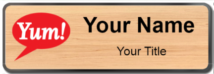 Custom name badges for Yum Brands
