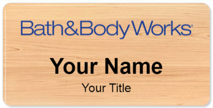 Custom name badges for Bath & Body Works