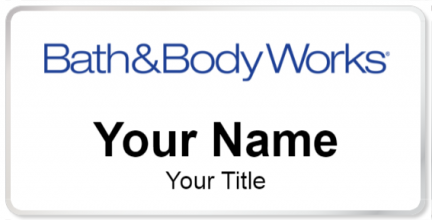 Custom name badges for Bath & Body Works