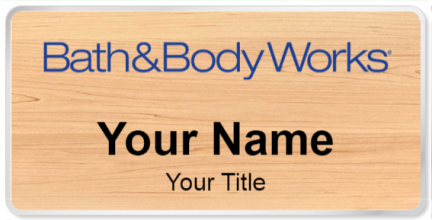 Custom name badges for Bath & Body Works