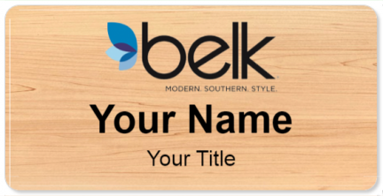 Custom name badges for Belk Inc