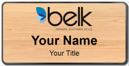 Custom name badges for Belk Inc
