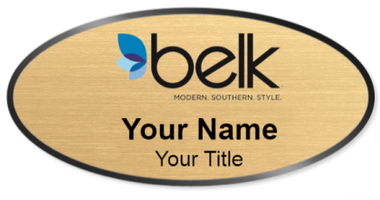 Custom name badges for Belk Inc