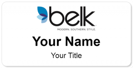 Custom name badges for Belk Inc