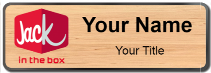 Custom name badges for Jack in the Box