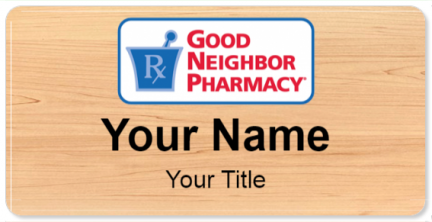 Custom name badges for Good Neighbor Pharmacy