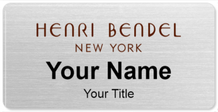 Custom name badges for Henri Bendel