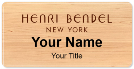 Custom name badges for Henri Bendel