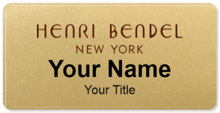 Custom name badges for Henri Bendel
