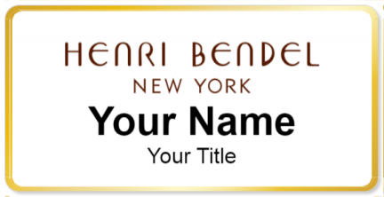 Custom name badges for Henri Bendel