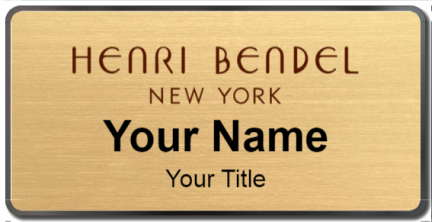 Custom name badges for Henri Bendel