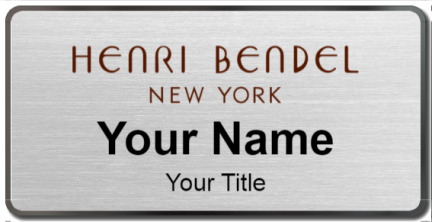 Custom name badges for Henri Bendel