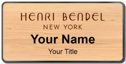 Custom name badges for Henri Bendel