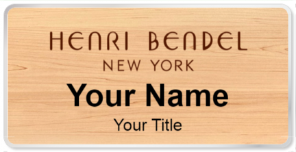 Custom name badges for Henri Bendel