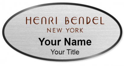 Custom name badges for Henri Bendel