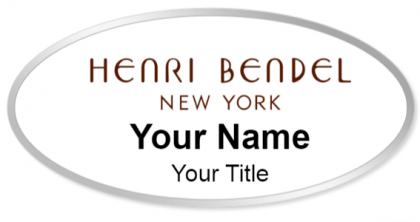 Custom name badges for Henri Bendel