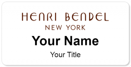 Custom name badges for Henri Bendel