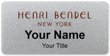 Custom name badges for Henri Bendel
