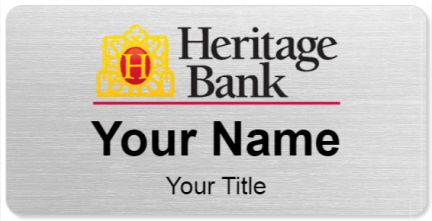 Custom name badges for Heritage Bank