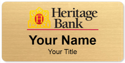 Custom name badges for Heritage Bank