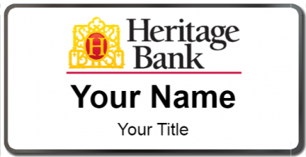 Custom name badges for Heritage Bank