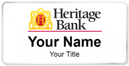 Custom name badges for Heritage Bank