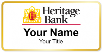 Custom name badges for Heritage Bank