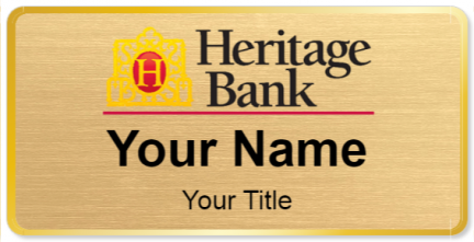 Custom name badges for Heritage Bank