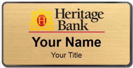 Custom name badges for Heritage Bank