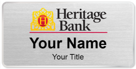 Custom name badges for Heritage Bank