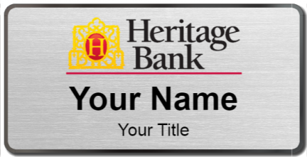 Custom name badges for Heritage Bank
