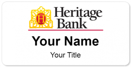 Custom name badges for Heritage Bank