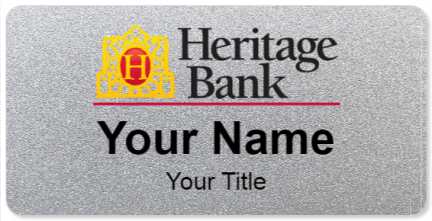 Custom name badges for Heritage Bank