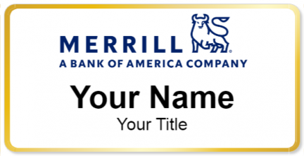 Custom name badges for Merrill Lynch