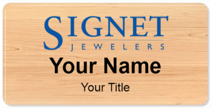 Custom name badges for Signet Jewelers